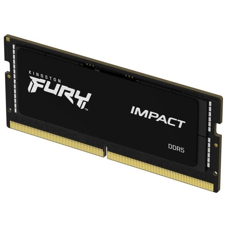 Kit mémoire - Kingston - Kingston FURY Impact - DDR5 - kit - 64 Go: 2 x 32 Go - SO DIMM 262 broches - 5600 MHz / PC5-44800 - m Kit mémoire - Kingston - Kingston FURY Impact - DDR5 - kit - 64 Go: 2 x 32 Go - SO DIMM 262 broches - 5600 MHz / PC5-44800 - m