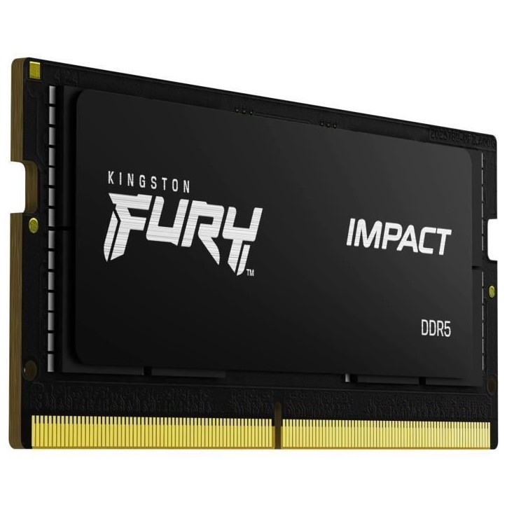 Kit mémoire - Kingston - Kingston FURY Impact - DDR5 - kit - 64 Go: 2 x 32 Go - SO DIMM 262 broches - 5600 MHz / PC5-44800 - m Kit mémoire - Kingston - Kingston FURY Impact - DDR5 - kit - 64 Go: 2 x 32 Go - SO DIMM 262 broches - 5600 MHz / PC5-44800 - m