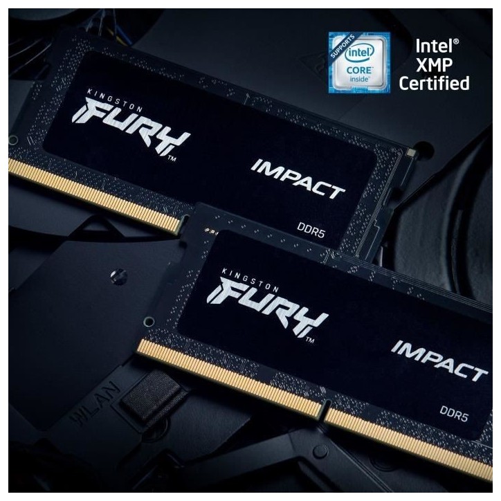 Kit mémoire - Kingston - Kingston FURY Impact - DDR5 - kit - 64 Go: 2 x 32 Go - SO DIMM 262 broches - 5600 MHz / PC5-44800 - m Kit mémoire - Kingston - Kingston FURY Impact - DDR5 - kit - 64 Go: 2 x 32 Go - SO DIMM 262 broches - 5600 MHz / PC5-44800 - m