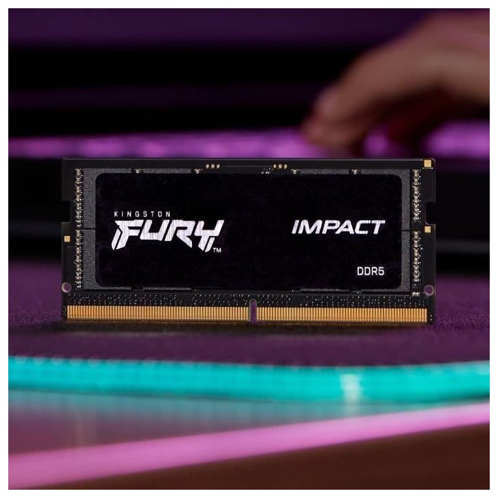 Kit mémoire - Kingston - Kingston FURY Impact - DDR5 - kit - 64 Go: 2 x 32 Go - SO DIMM 262 broches - 5600 MHz / PC5-44800 - m Kit mémoire - Kingston - Kingston FURY Impact - DDR5 - kit - 64 Go: 2 x 32 Go - SO DIMM 262 broches - 5600 MHz / PC5-44800 - m