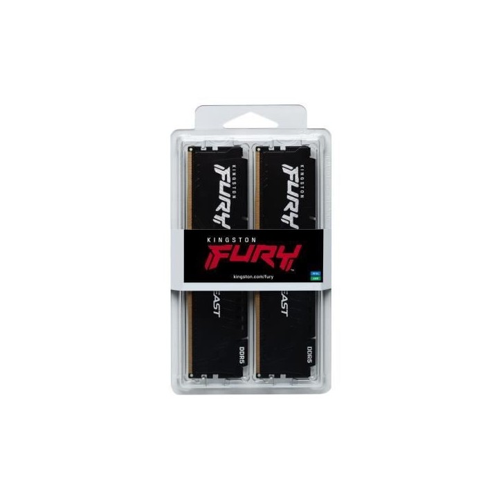 Mémoire RAM - KINGSTON - FURY Beast - 16 Go (2 x 8 Go) - DDR5 - 6000 MHz CL36