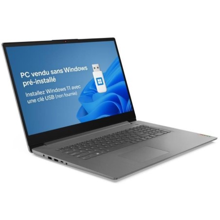 PC Portable LENOVO IdeaPad 3 17ABA7 | Sans Windows - 17'' HD+ - Ryzen 7 5825U - RAM 16 Go - SSD 512 Go - AZERTY