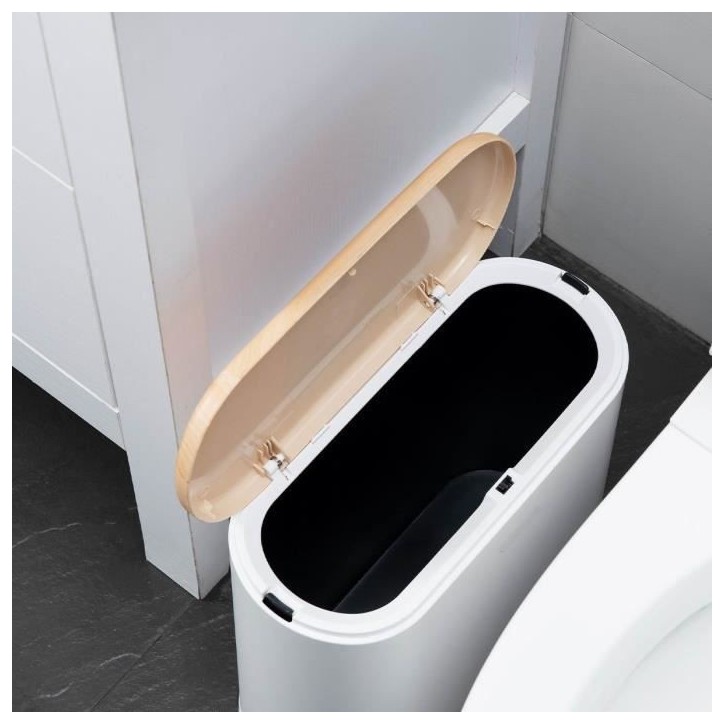 Poubelle de salle de bain étroite push - ALDO - KITCHEN MOVE - 10 L - Bois Poubelle de salle de bain étroite push - ALDO - KITCHEN MOVE - 10 L - Bois