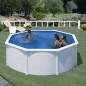 GRE - Kit Piscine hors sol acier ronde blanche Ø300 x 122 cm (Livrée avec filtre a sable et échelle) GRE - Kit Piscine hors sol acier ronde blanche Ø300 x 122 cm (Livrée avec filtre a sable et échelle)