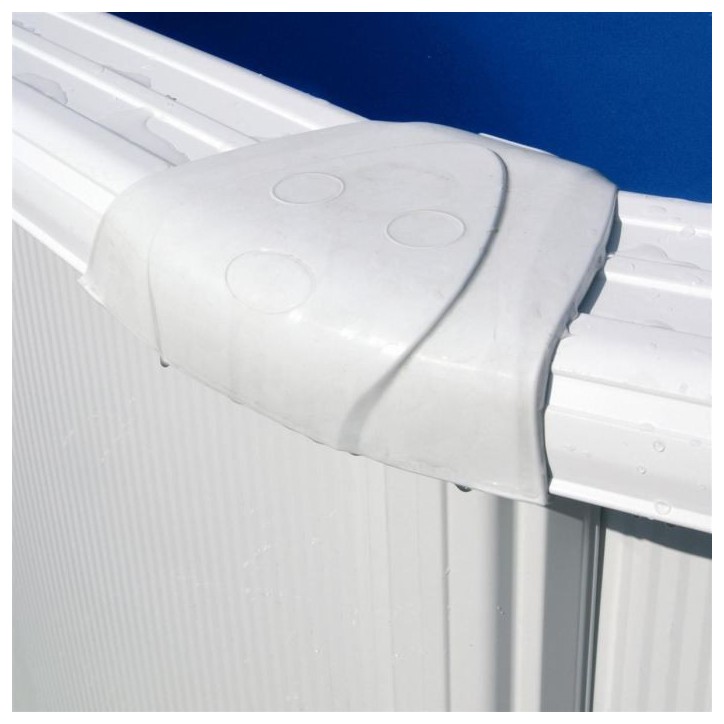 GRE - Kit Piscine hors sol acier ronde blanche Ø370 x 122 cm (Livrée avec filtre a sable et échelle)