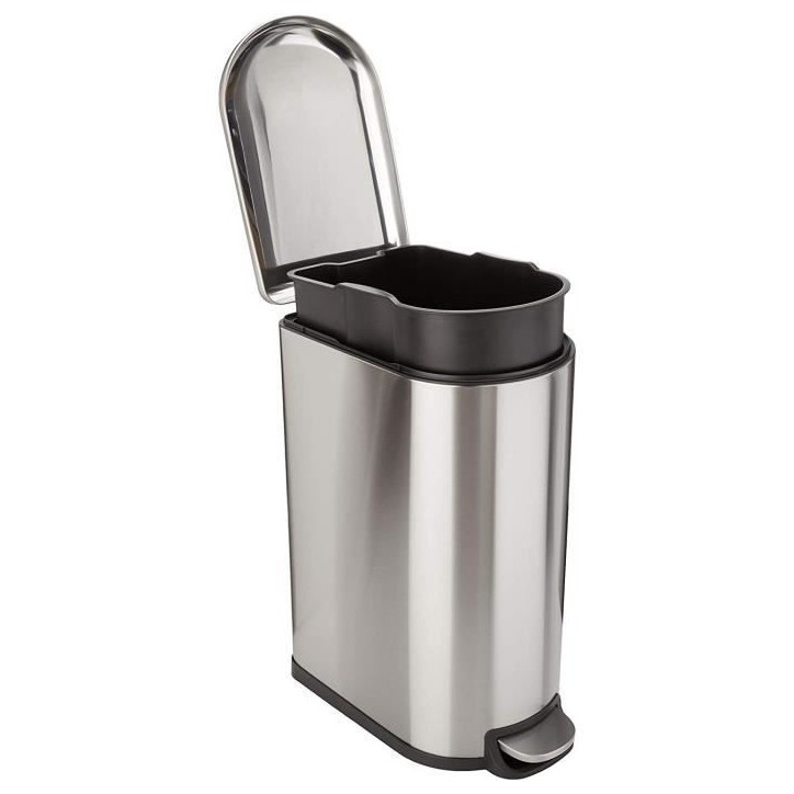 KITCHEN MOVE Fuller Poubelle de cuisine étroite a pédale - Acier - 40L KITCHEN MOVE Fuller Poubelle de cuisine étroite a pédale - Acier - 40L