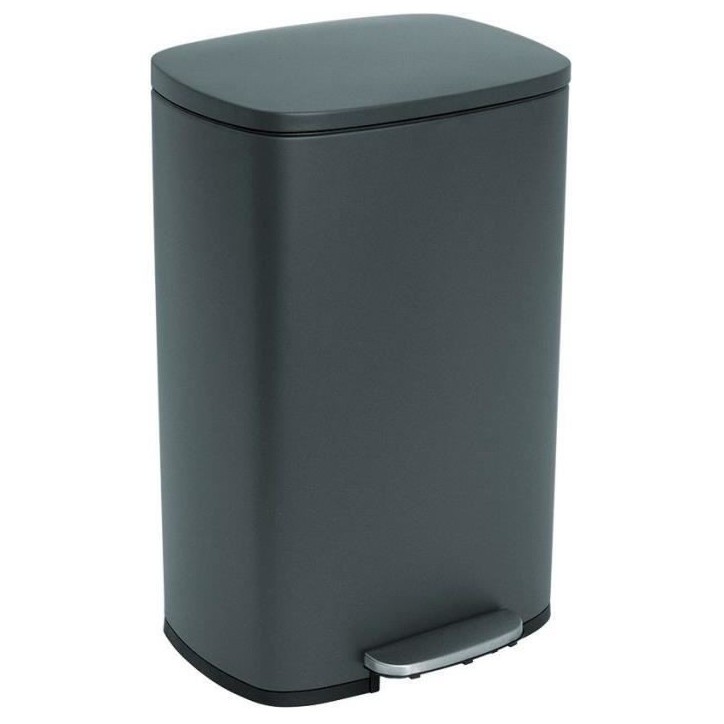 Poubelle de cuisine a pédale - ADMIRAL - KITCHEN MOVE - 50L - Design - Gris mat en acier inox Poubelle de cuisine a pédale - ADMIRAL - KITCHEN MOVE - 50L - Design - Gris mat en acier inox