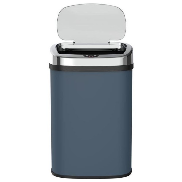 Poubelle de cuisine automatique - MAJESTIC - KITCHEN MOVE - 58 L - Inox gris mat avec cerclage
