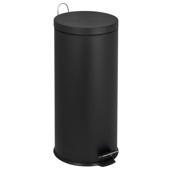 KITCHEN MOVE Poubelle de cuisine a pédale URBAN 30L - En acier Noir KITCHEN MOVE Poubelle de cuisine a pédale URBAN 30L - En acier Noir
