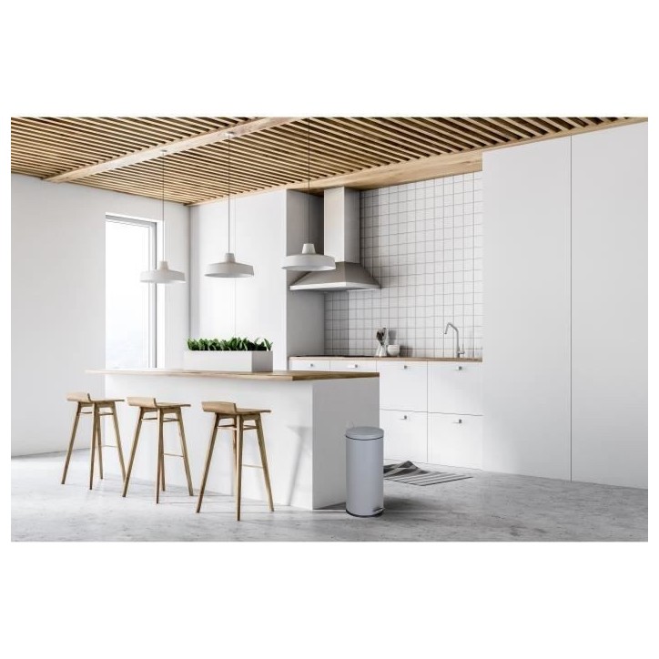 KITCHEN MOVE Poubelle de cuisine a pédale URBAN 30L - En acier Gris KITCHEN MOVE Poubelle de cuisine a pédale URBAN 30L - En acier Gris