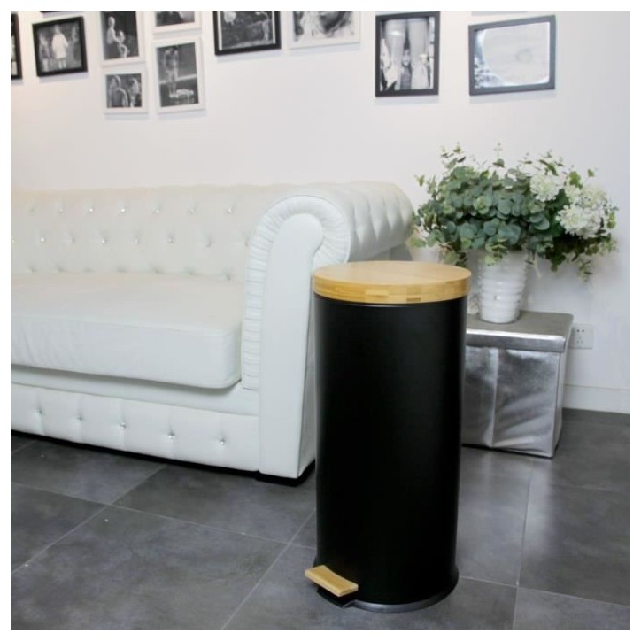 KITCHEN MOVE Poubelle de cuisine a pédale Forest - 30L - Noir mat KITCHEN MOVE Poubelle de cuisine a pédale Forest - 30L - Noir mat