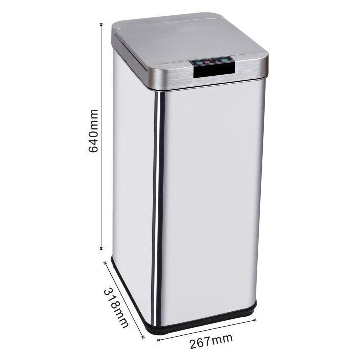 KITCHEN MOVE Poubelle automatique PARKSIDE - 50L - Inox avec cerclage