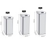 KITCHEN MOVE Poubelle automatique SILVERLAKE - 70L - Inox avec cerclag