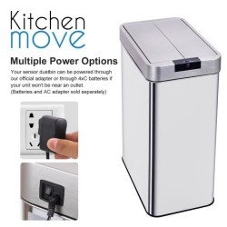 KITCHEN MOVE Poubelle automatique SILVERLAKE - 70L - Inox avec cerclag