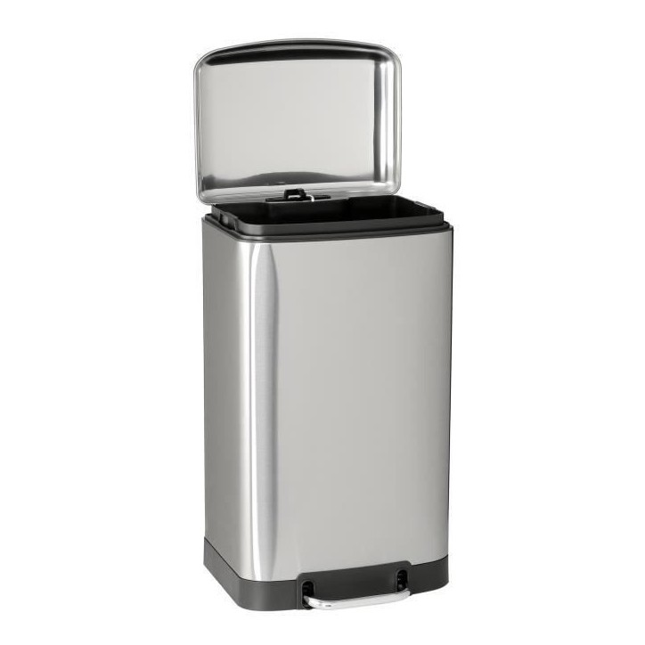 KITCHEN MOVE Poubelle a pédale GREENWICH - 40L - Inox avec seau KITCHEN MOVE Poubelle a pédale GREENWICH - 40L - Inox avec seau