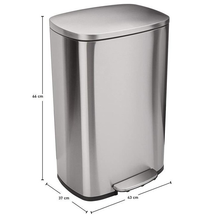 KITCHEN MOVE Poubelle de cuisine a pédale - Inox brossé - 50L - ADMIRAL KITCHEN MOVE Poubelle de cuisine a pédale - Inox brossé - 50L - ADMIRAL