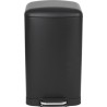 KITCHEN MOVE Poubelle de cuisine a pédale - Acier Noir mat - 40L GREE