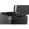 KITCHEN MOVE Poubelle de cuisine a pédale - Acier Noir mat - 40L GREE