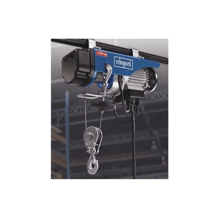 Palan électrique - Scheppach - HRS250 - Capacité 125/250 kg - Hauteur de levage 12/6 m