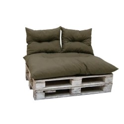 Kit palette classic - Matelas taupe + 2 coussins dossier - JARDIN PRIV