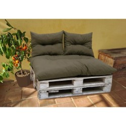 Kit palette classic - Matelas taupe + 2 coussins dossier - JARDIN PRIV