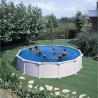 GRE - Kit Piscine hors sol acier ronde blanche Ø370 x 132 cm (Livrée