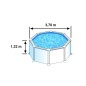 GRE - Kit Piscine hors sol acier ronde blanche Ø370 x 132 cm (Livrée avec filtre a sable et échelle) GRE - Kit Piscine hors sol acier ronde blanche Ø370 x 132 cm (Livrée avec filtre a sable et échelle)