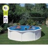 GRE - Kit Piscine hors sol acier ronde blanche Ø480 x 132 cm (Livrée