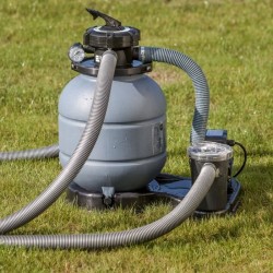 GRE - Kit Piscine hors sol acier ronde blanche Ø480 x 132 cm (Livrée