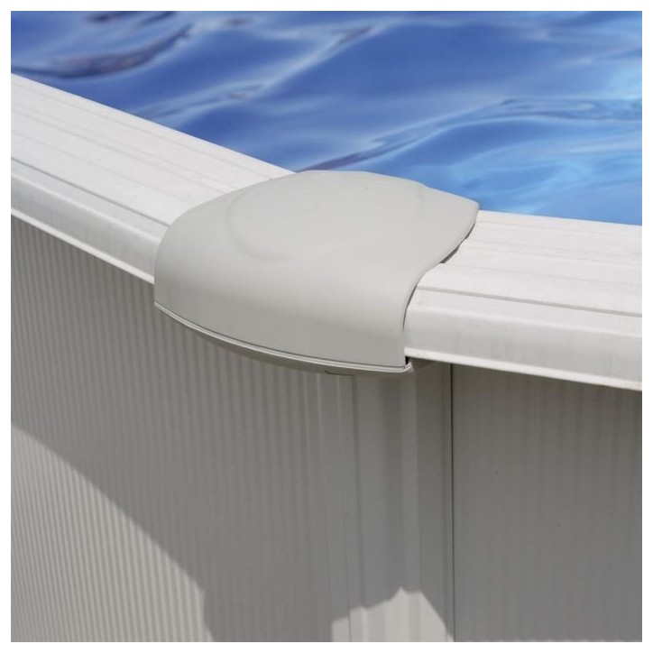 GRE - Kit Piscine hors sol acier ronde blanche Ø480 x 132 cm (Livrée avec filtre a sable et échelle) GRE - Kit Piscine hors sol acier ronde blanche Ø480 x 132 cm (Livrée avec filtre a sable et échelle)