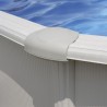 GRE - Kit Piscine hors sol acier ronde blanche Ø480 x 132 cm (Livrée