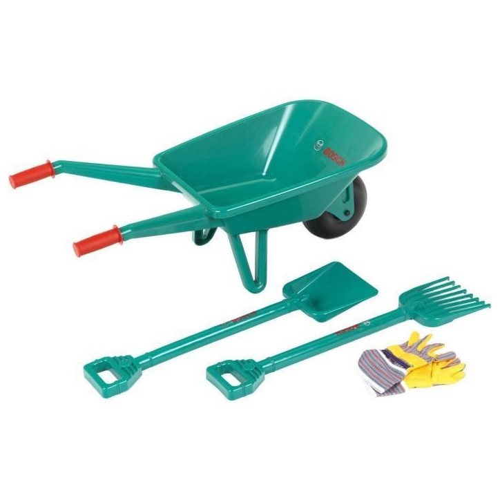 Set de jardinage Bosch avec brouette, 4 pieces - KLEIN - 2752 Set de jardinage Bosch avec brouette, 4 pieces - KLEIN - 2752