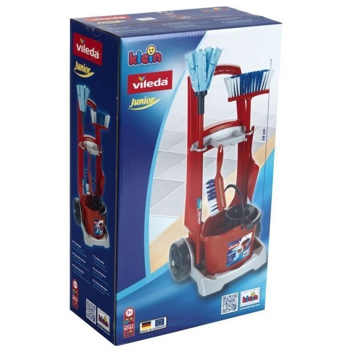 Chariot de ménage Vileda avec accessoires - KLEIN - 6741 Chariot de ménage Vileda avec accessoires - KLEIN - 6741