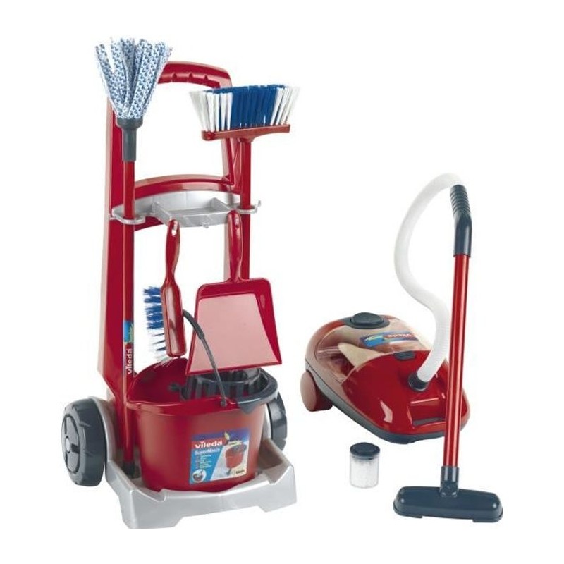KLEIN - Chariot de ménage Vileda avec aspirateur électronique KLEIN - Chariot de ménage Vileda avec aspirateur électronique