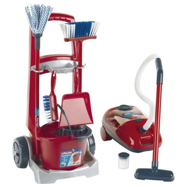 KLEIN - Chariot de ménage Vileda avec aspirateur électronique KLEIN - Chariot de ménage Vileda avec aspirateur électronique