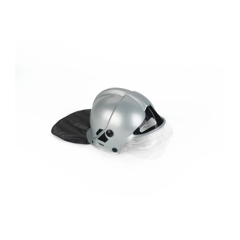 Casque de pompier gris avec visiere escamotable et protege nuque - KLE Casque de pompier gris avec visiere escamotable et protege nuque - KLE