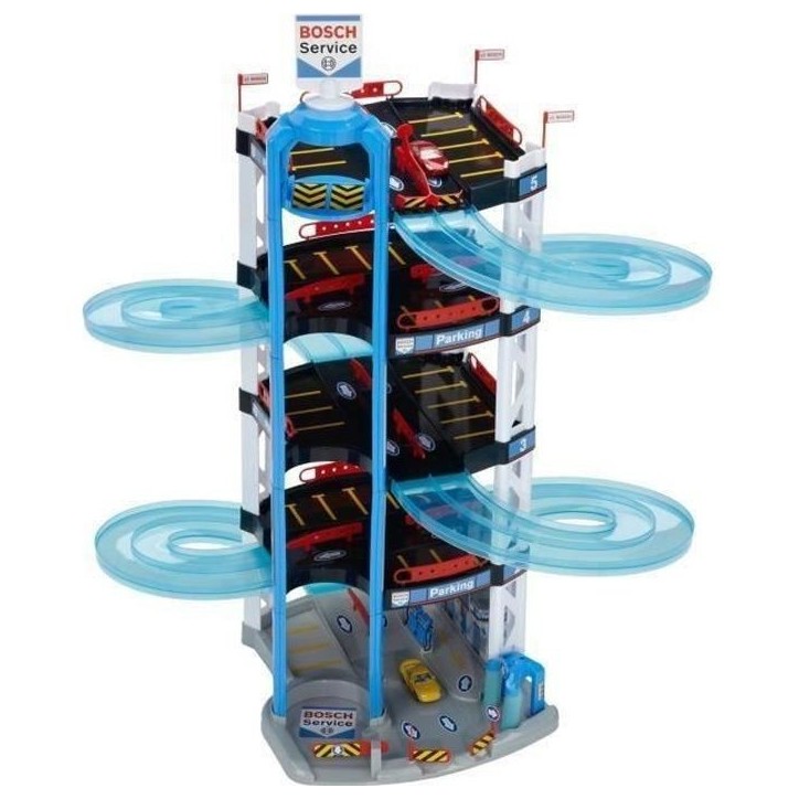 Garage Bosch 5 niveaux - KLEIN - Ascenseur, station-service et station de lavage - 2 petites voitures incluses