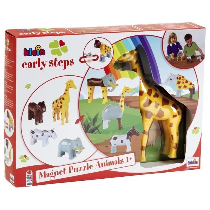Animaux magnétiques - KLEIN - 0065 - 4 grands animaux Funny Puzzle, boîte ouverte - 16 pieces - Des 12 mois Animaux magnétiques - KLEIN - 0065 - 4 grands animaux Funny Puzzle, boîte ouverte - 16 pieces - Des 12 mois