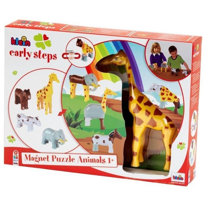 Animaux magnétiques - KLEIN - 0065 - 4 grands animaux Funny Puzzle, boîte ouverte - 16 pieces - Des 12 mois Animaux magnétiques - KLEIN - 0065 - 4 grands animaux Funny Puzzle, boîte ouverte - 16 pieces - Des 12 mois