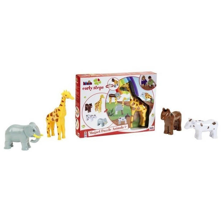 Animaux magnétiques - KLEIN - 0065 - 4 grands animaux Funny Puzzle, boîte ouverte - 16 pieces - Des 12 mois Animaux magnétiques - KLEIN - 0065 - 4 grands animaux Funny Puzzle, boîte ouverte - 16 pieces - Des 12 mois