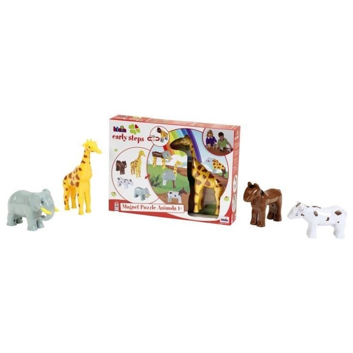 Animaux magnétiques - KLEIN - 0065 - 4 grands animaux Funny Puzzle, boîte ouverte - 16 pieces - Des 12 mois Animaux magnétiques - KLEIN - 0065 - 4 grands animaux Funny Puzzle, boîte ouverte - 16 pieces - Des 12 mois