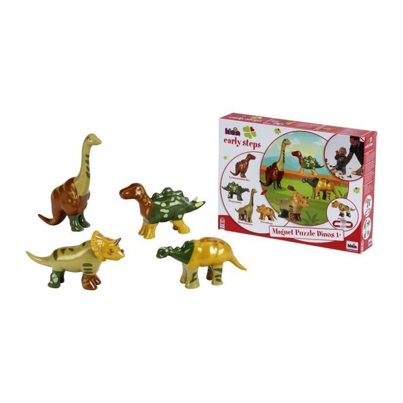 Jouet magnétique - KLEIN - 4 grands dinosaures Funny Puzzle, 1+ - Sti Jouet magnétique - KLEIN - 4 grands dinosaures Funny Puzzle, 1+ - Sti