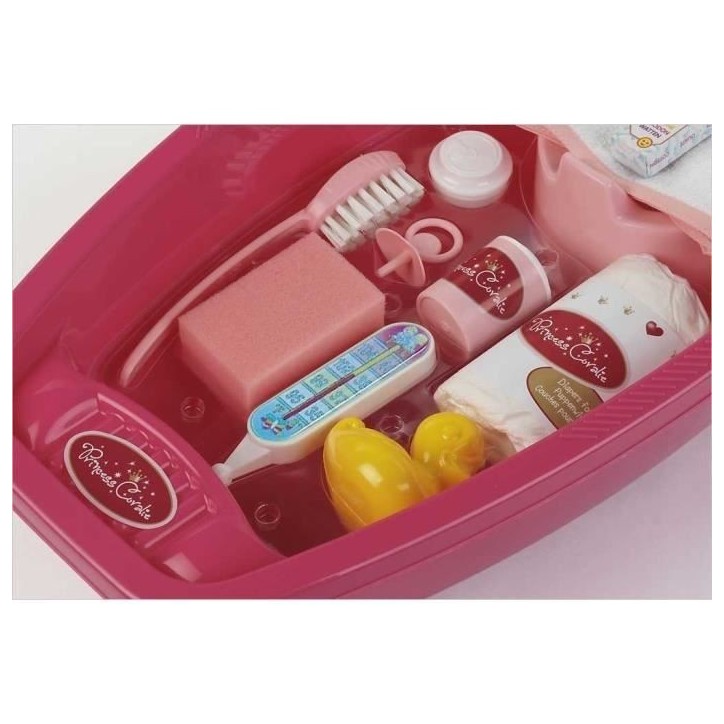 Baignoire Princess Coralie - KLEIN - Grand modele avec accessoires - Rose - Pour enfant des 3 ans