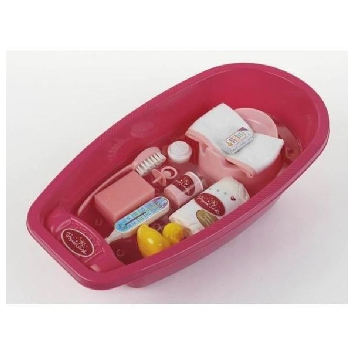 Baignoire Princess Coralie - KLEIN - Grand modele avec accessoires - Rose - Pour enfant des 3 ans