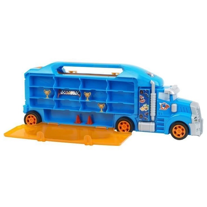 Grand camion de transport de véhicules miniatures - KLEIN - 2474 - Hot Wheels avec accessoires - Des 3 ans Grand camion de transport de véhicules miniatures - KLEIN - 2474 - Hot Wheels avec accessoires - Des 3 ans