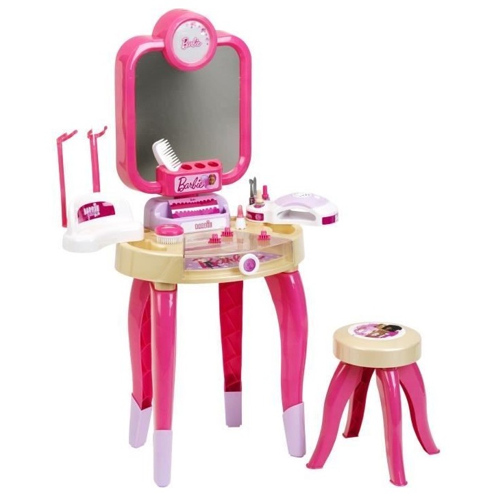 Jouet de beauté - KLEIN - Centre de beauté Barbie Happy Vibes - Complet avec de nombreux accessoires et lumiere. Jouet de beauté - KLEIN - Centre de beauté Barbie Happy Vibes - Complet avec de nombreux accessoires et lumiere.