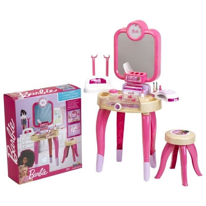 Jouet de beauté - KLEIN - Centre de beauté Barbie Happy Vibes - Complet avec de nombreux accessoires et lumiere. Jouet de beauté - KLEIN - Centre de beauté Barbie Happy Vibes - Complet avec de nombreux accessoires et lumiere.