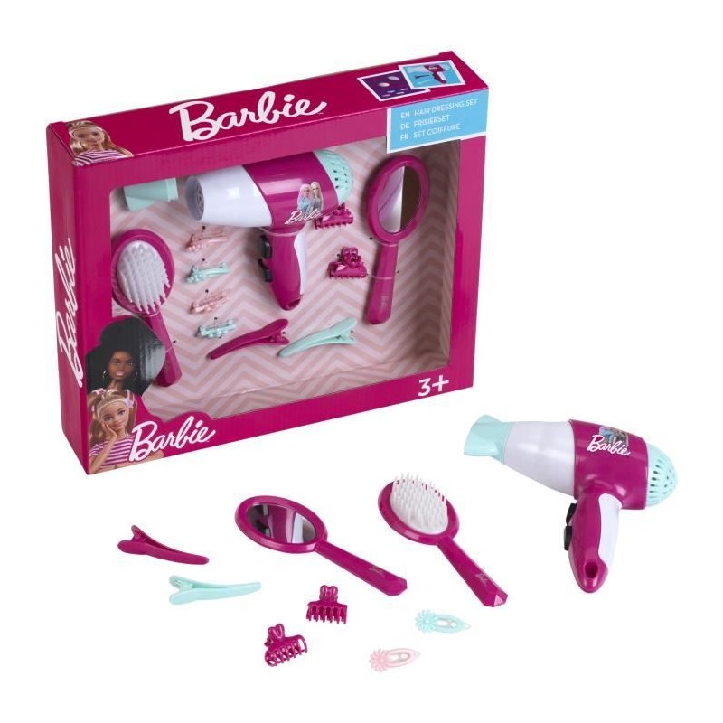 Set de coiffure - KLEIN - 5790 - Barbie - Avec seche-cheveux électron Set de coiffure - KLEIN - 5790 - Barbie - Avec seche-cheveux électron