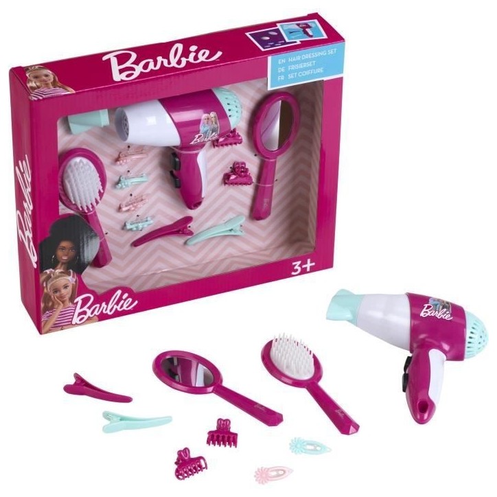 Set de coiffure - KLEIN - 5790 - Barbie - Avec seche-cheveux électronique - Des 3 ans Set de coiffure - KLEIN - 5790 - Barbie - Avec seche-cheveux électronique - Des 3 ans