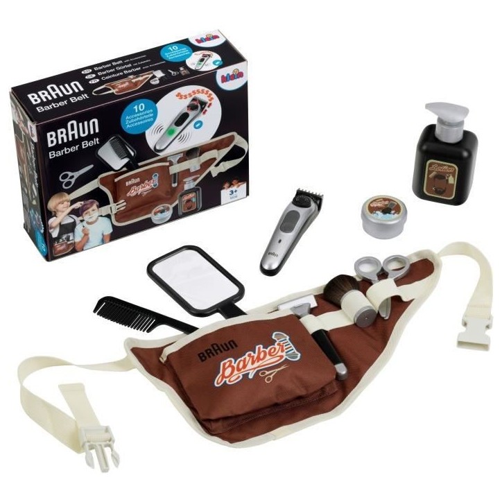 Ceinture de barbier - KLEIN - 5838 - Avec tondeuse électronique et accessoires - Des 3 ans